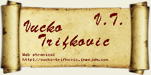 Vučko Trifković vizit kartica